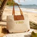 Vibes Woven Summer Tote Bag