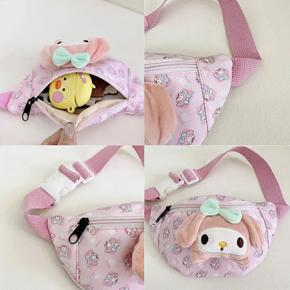 Crossbody bag with cartoon characters