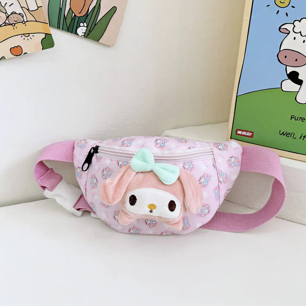 Crossbody bag with cartoon characters