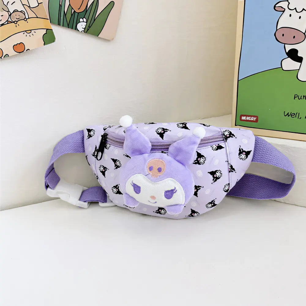 Crossbody bag with cartoon characters