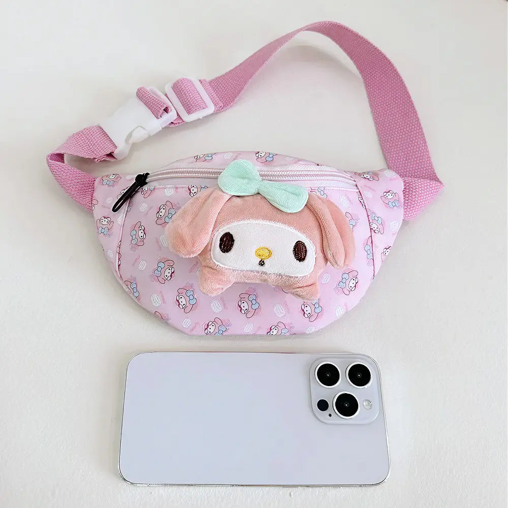 Crossbody bag with cartoon characters