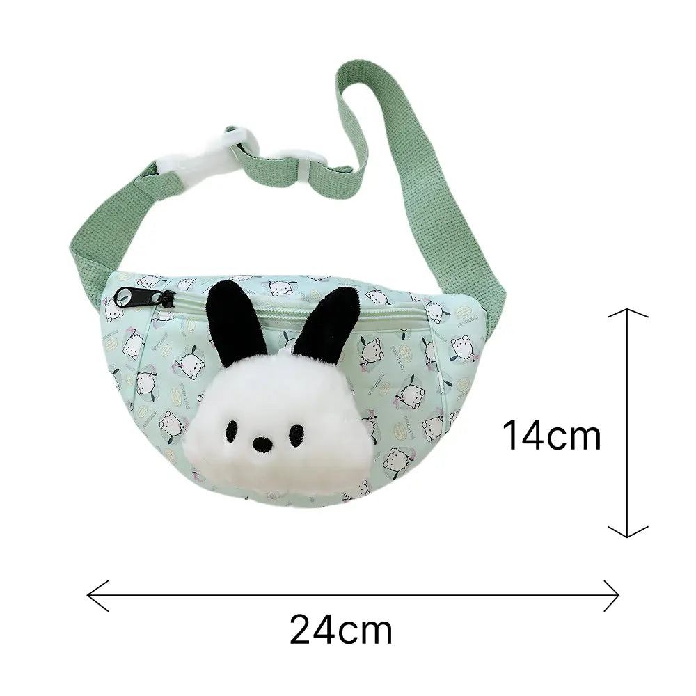 Crossbody bag with cartoon characters
