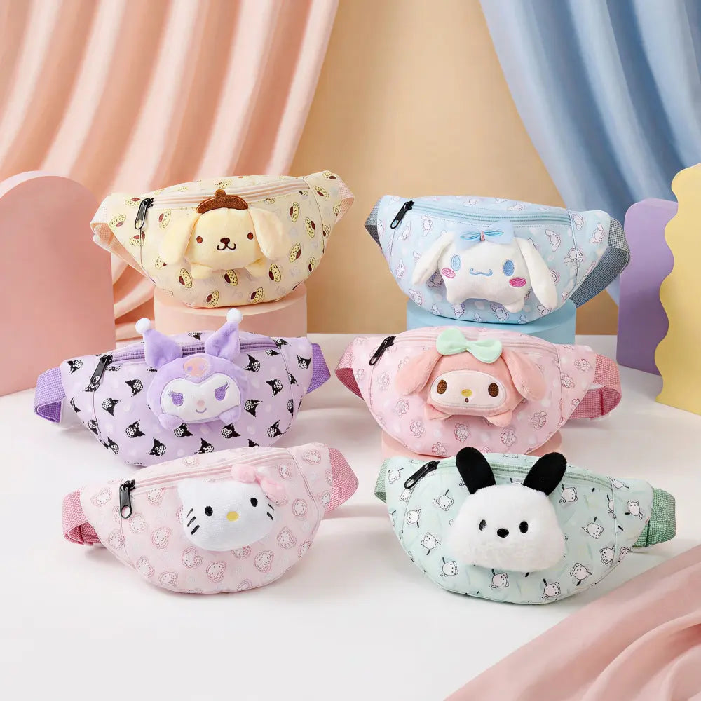 Crossbody bag with cartoon characters