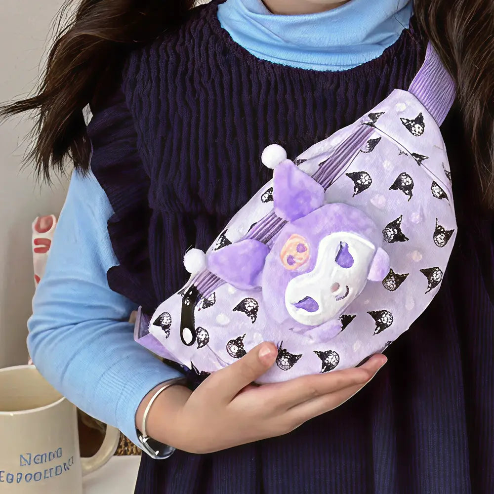 Crossbody bag with cartoon characters