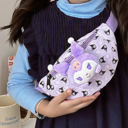 Crossbody bag with cartoon characters