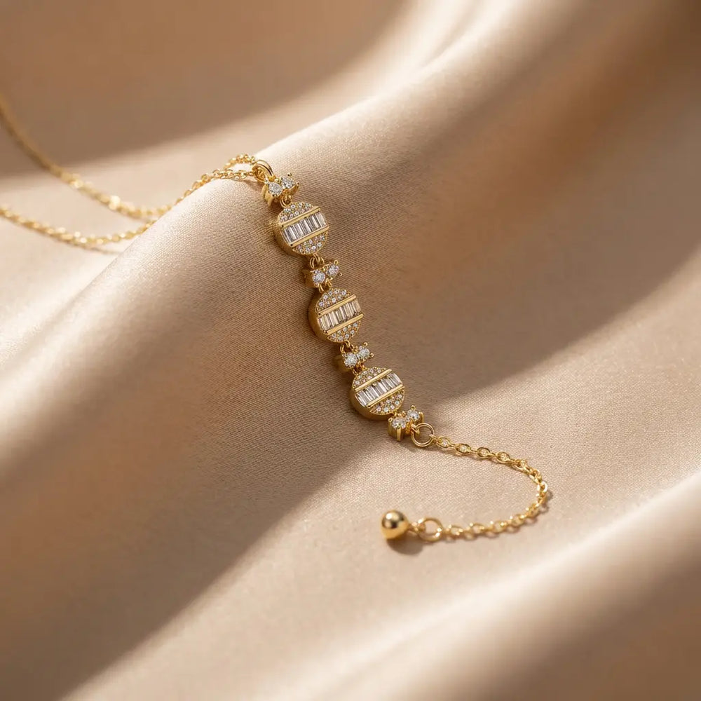 Baguette Sparkle Collection Gold Plated