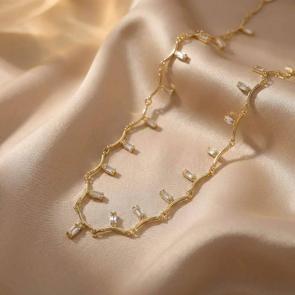 Diamond Gleam Collection with Rectangular Stones