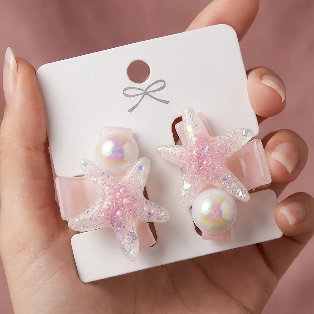 Hairpin in the shape of a starfish (two pieces)