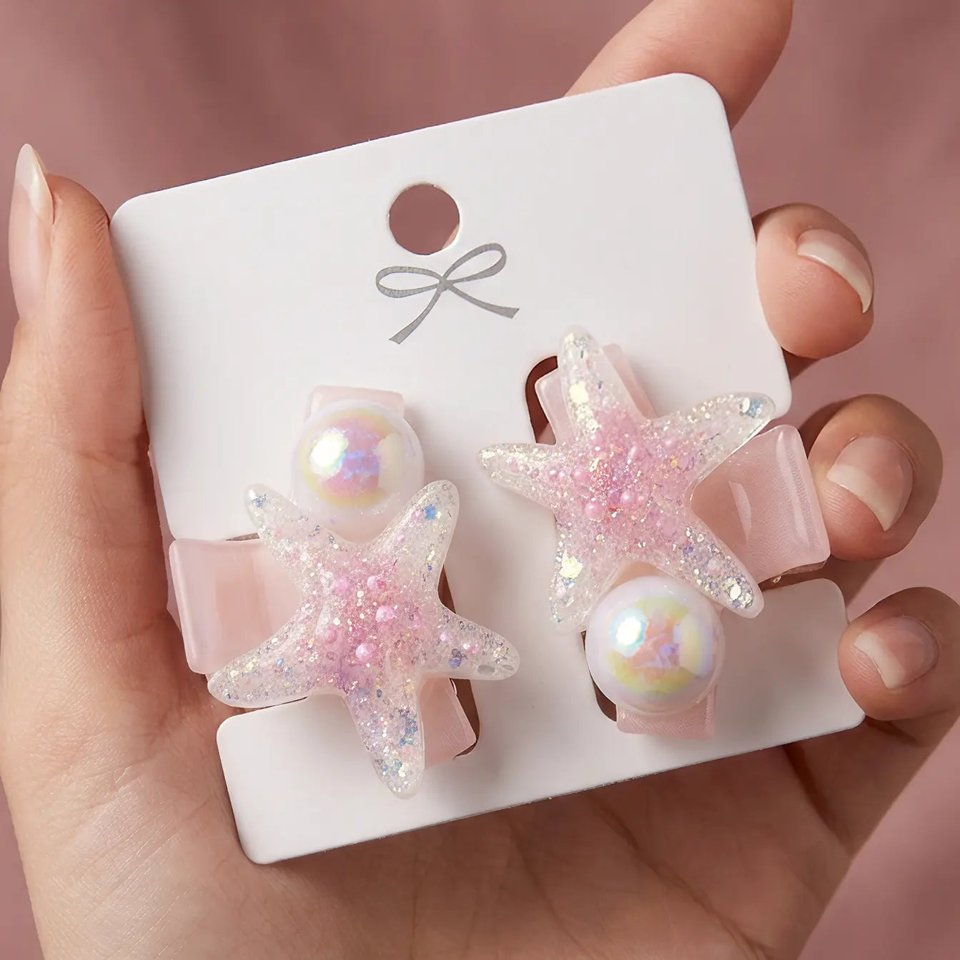 Hairpin in the shape of a starfish (two pieces)