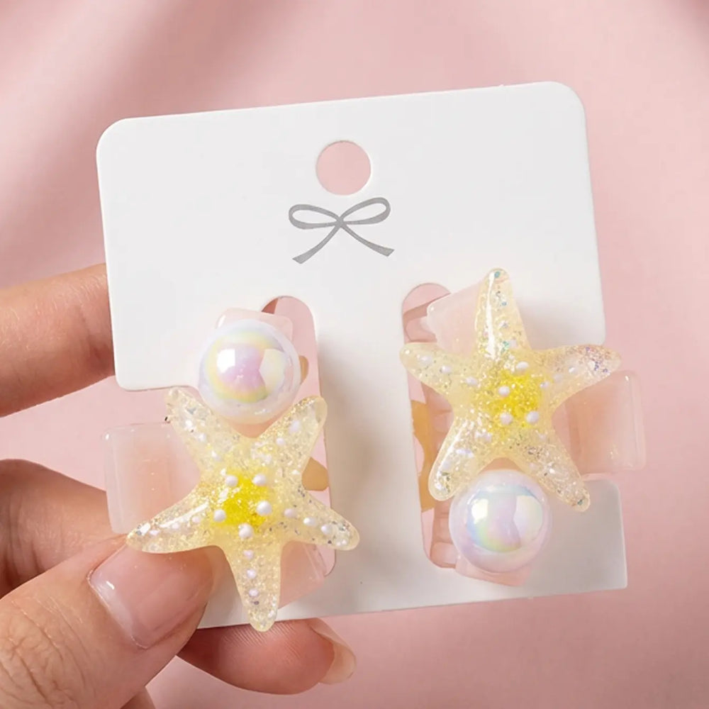 Hairpin in the shape of a starfish (two pieces)
