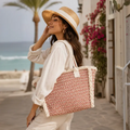 Fringed Woven Summer Tote Bag