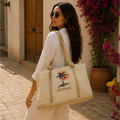 Summer Beach Woven Tote Bag