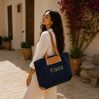 Vibes Woven Summer Tote Bag